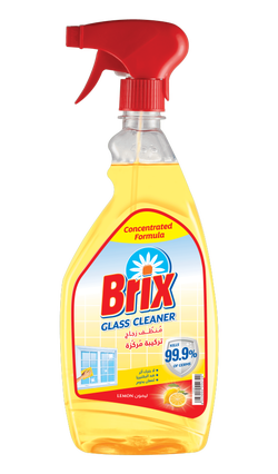 Brix Concentrated Glass Cleaner Liquid Spray Lemon Scent - 500 Ml