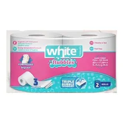 White Bubbles Toilet Paper - 2 Pieces