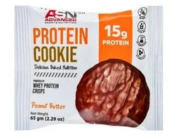 Advanced Sports Nutrition Peanut Butter 15G Protein Cookie - Gluten Free, Soy Free, Preservatives Free - 65 Gr