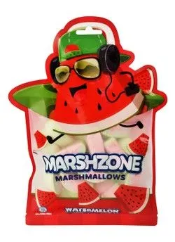 Marshzone Marshmallows Watermelon Flavor - Gluten Free, Pig Fat & Derivatives Free - 65 Gr