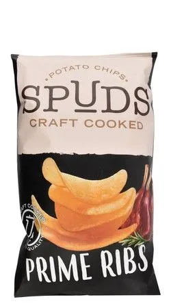 Spuds Craft Cooked Prime Ribs Potato Chips - Artificial Colors Free, Preservatives Free - 51 Gr