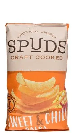 Spuds Craft Cooked Sweet & Chili Salsa Potato Chips - Artificial Colors Free, Preservatives Free - 50 Gr