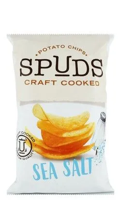 Spuds Craft Cooked Sea Salt Potato Chips - Artificial Colors Free, Preservatives Free - 50 Gr