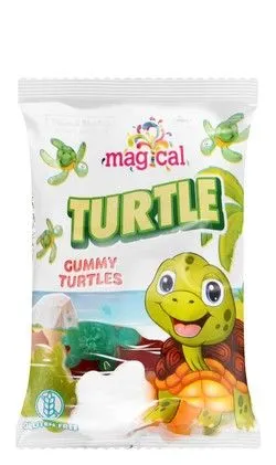 Magical Turtle Gummy Candy - Gluten Free, Lard Free - 80 Gr