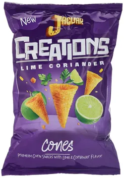 Juguar Creation Cones Snacks With Lime Coriander - 63g