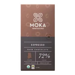 Moka Gluten Free Dark Chocolate With Coffee 72% - 70G