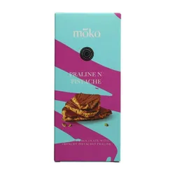 Moko Milk Chocolate With Crunchy Praline Pistachio - 70G