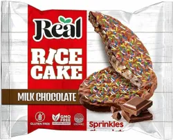 Real Rice Cake With Dark Chocolate And Sprinkles - 15G