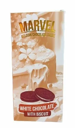 Marvel White Chocolate With Cocoa Biscuit - 90G