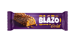 Blazo - Gold Wafer W/Chocolate Cream+Caramel+Crisp - 1Pc