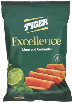 Tiger Excellence Potato Chips With Lime Coriander - 70-80g