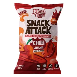 Organic Nation Snack Attack Protein Puffs With Chili - 60G