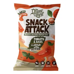 Organic Nation Snack Attack Protein Puffs With Tomato & Basil - 60G