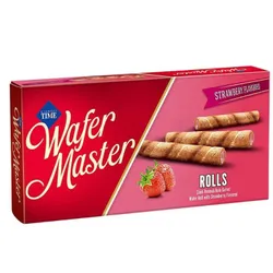 Time - Wafer Master Rolls W/Strawberry Cream - 65G