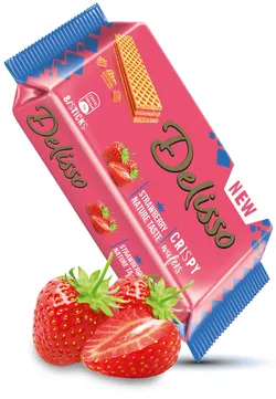 Delisso - Wafer Biscuit W/Strawberry Cream - 60G