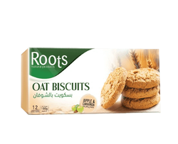 Roots - Oat Biscuits W/Apple+Cinnamon - 12Pc