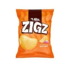 Lion - Zigz Potato Chips W/ Spiced Cheese - 55-65G