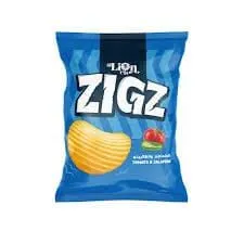 Lion - Zigz Potato Chips W/ Tomato & Jalapeno - 55-65G