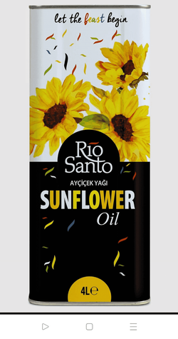 Rio Santo - Sunflower Oil Tin - 4L