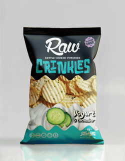 Raw - Crinkles Potato Chips W/Yogurt+Cucumber - 65-75G
