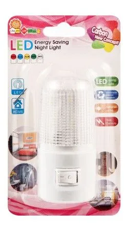 Led Night Light With Switch - White - 1 Pcs