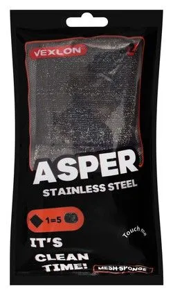 Vexlon Asper Black Stainless Steel Mesh Sponges