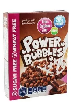 Power Bubbles Chocolate Balls Cereal - Wheat Free, Sugar Free, Preservatives Free