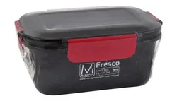 Fresco Black 1.1L Plastic Lunch Box - Bpa Free - 1 Pcs