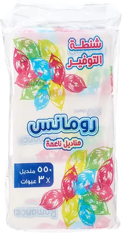 Romance Facial Tissues- 3 Packs * 550 Tissues