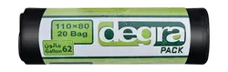 Degra Pack Black 62 Gallon Trash Bags (110X80Cm)
