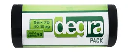 Degra Eco-Friendly Black 50 Gallon Trash Bag Roll (98X70Cm)