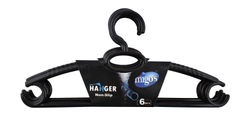 Migo's Black Non-Skid Cloth Hangers - 6 Per Pack