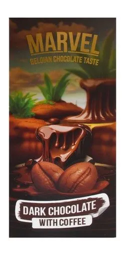 Marvel Belgian Dark Chocolate Slab With Coffee - 90 Gr