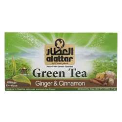 Alattar Green Tea Ginger & Cinnamon- 21 Bags