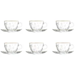 Pasabahce Poliro Tea Cup Clear- 6 Pieces