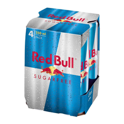 Red Bull Energy Drink - Sugar Free - 4 X 250 Ml